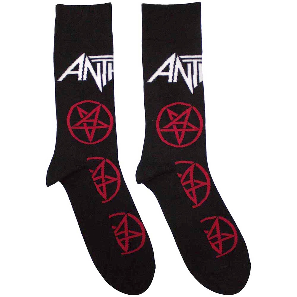 Anthrax - Pentathrax Pattern Sokken - EU 40-45 - Zwart